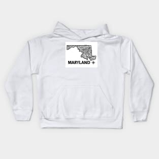 Maryland Map Kids Hoodie